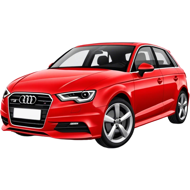 Red Audi A3 2014 emoji