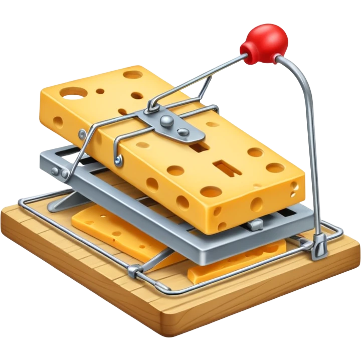Mausefalle mit Käse  emoji