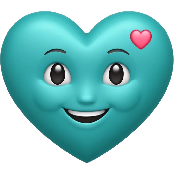 teal heart with smile emoji