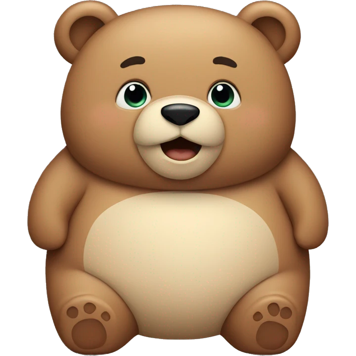 chubby bear with a belly emoji