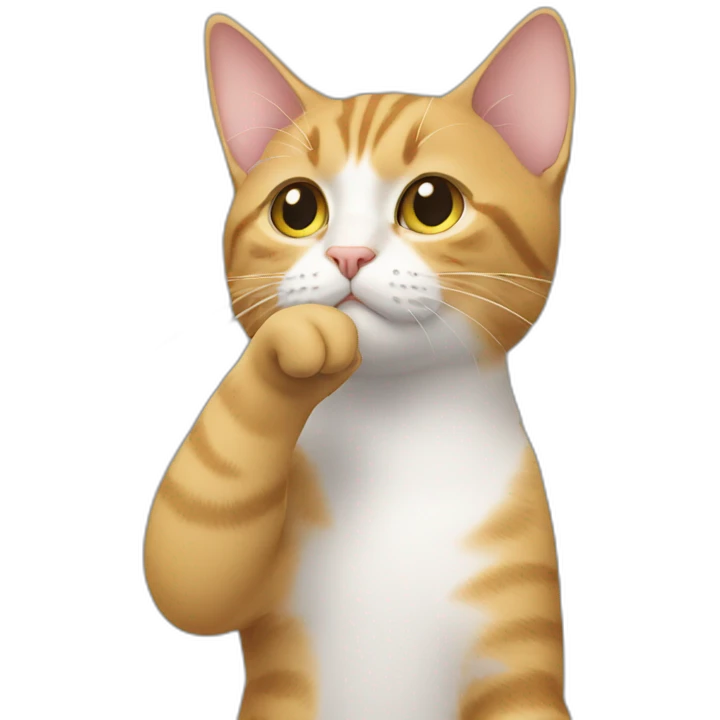 Cat salute emoji