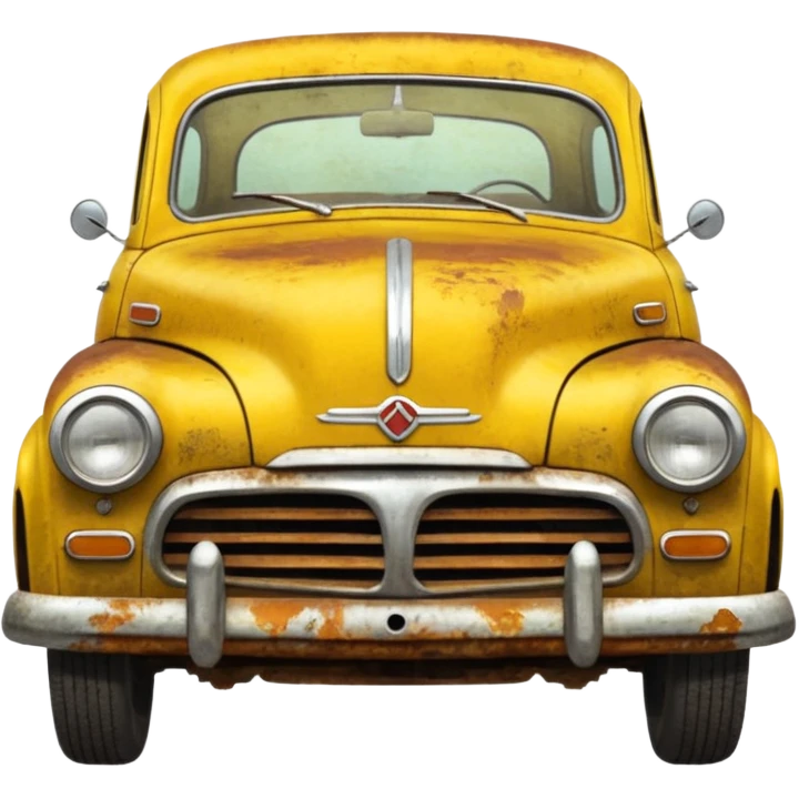 yellow old car emoji