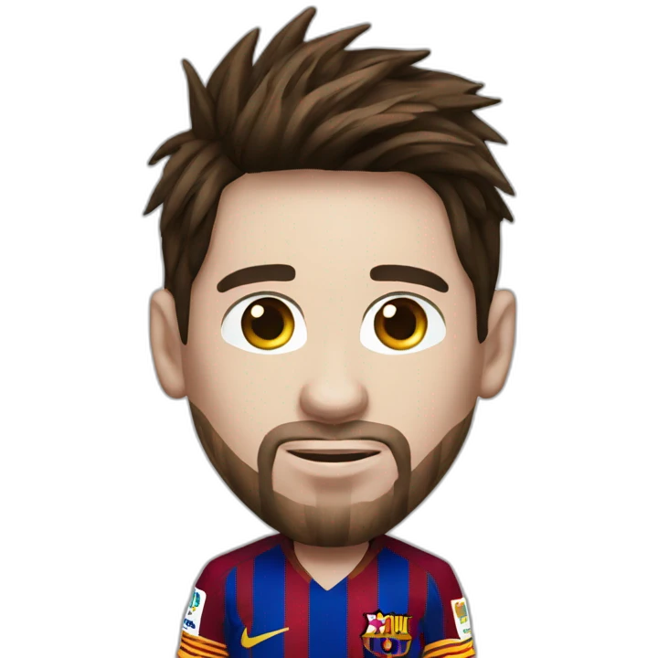 Messi with ballon d'or emoji