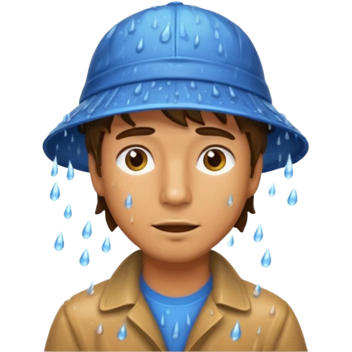 man caught in the rain emoji