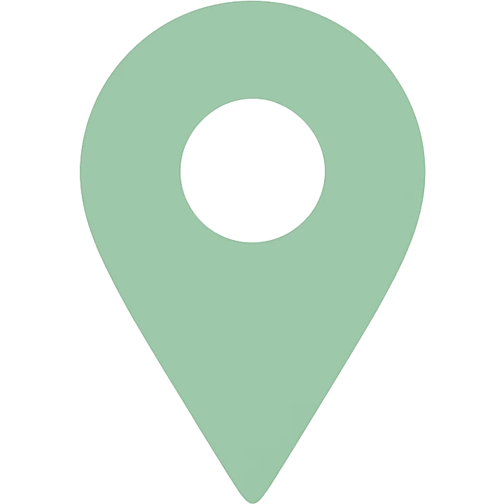 location pin icon, light green, with a hole in the middle, color icon style emoji