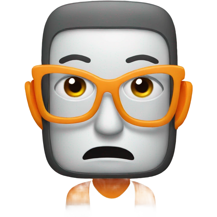 Worried Orange smartphone  emoji