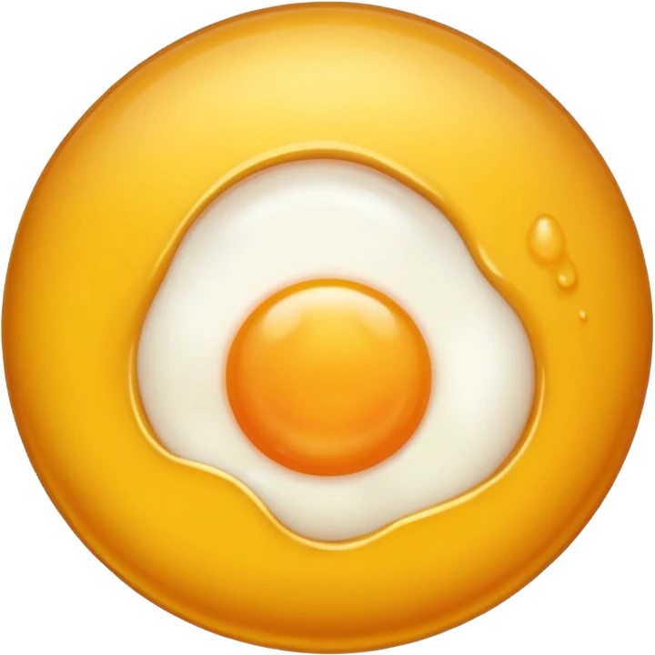 Fried egg without egg white emoji