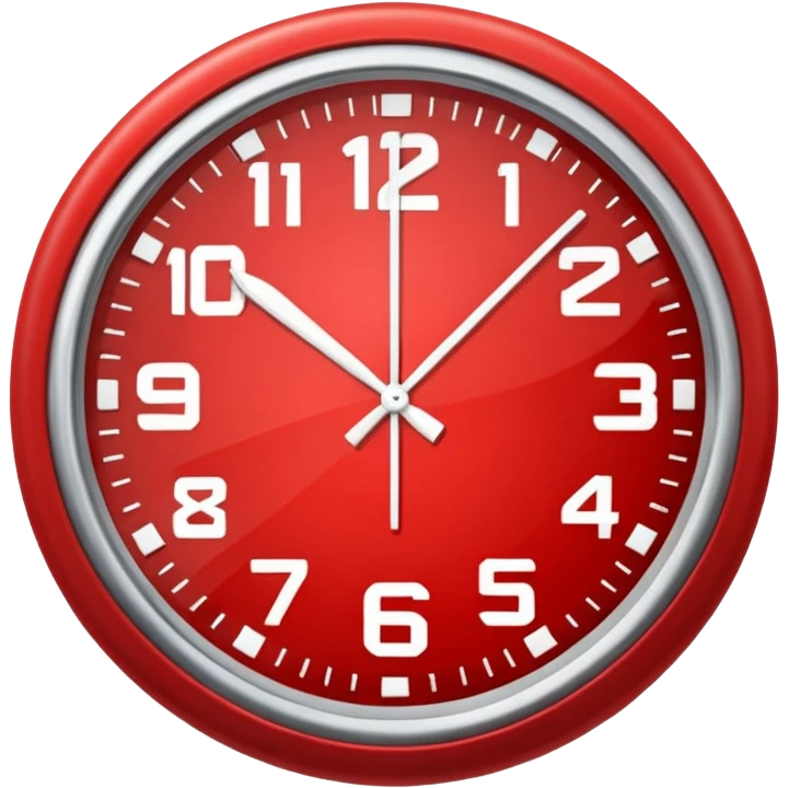 red clock emoji