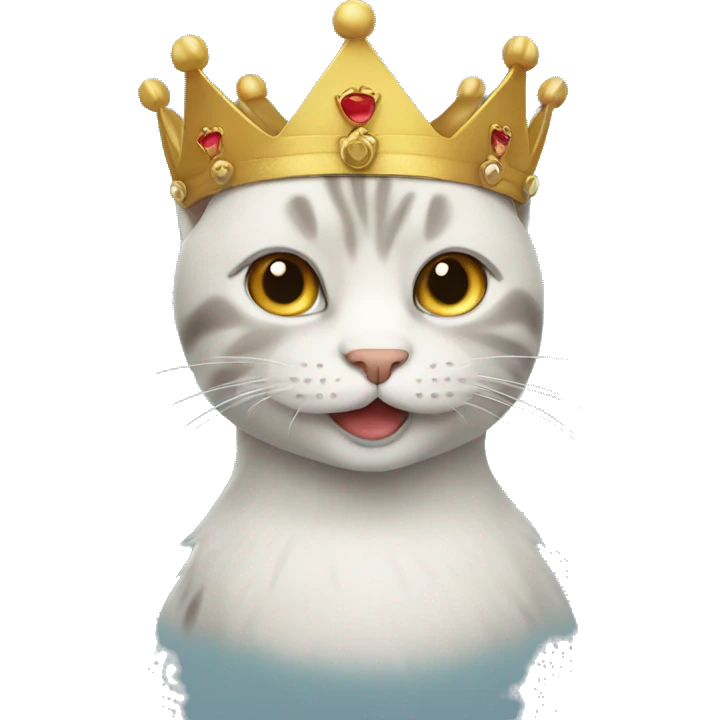 Cat with crown emoji