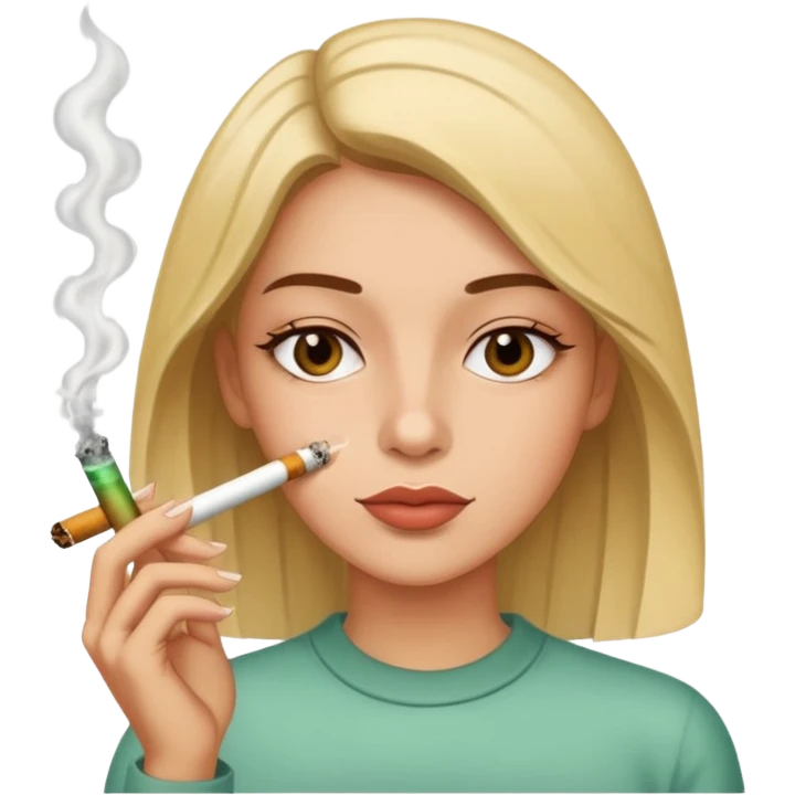 Aline smoking joint emoji