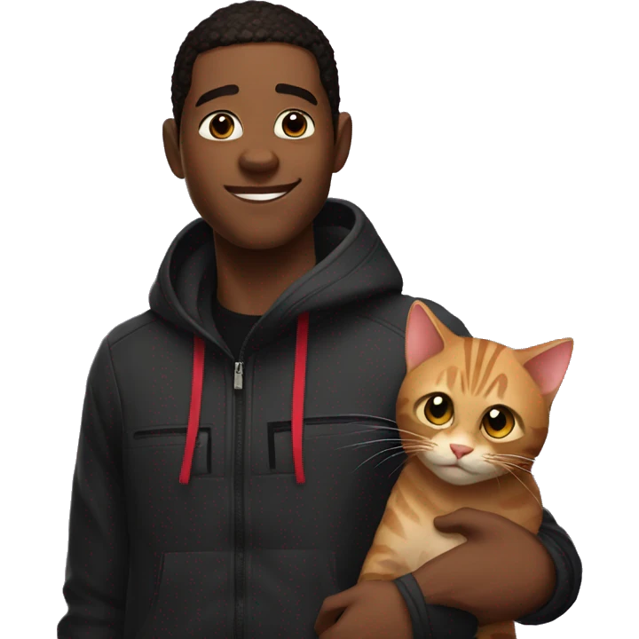 Miles morales with cat  emoji