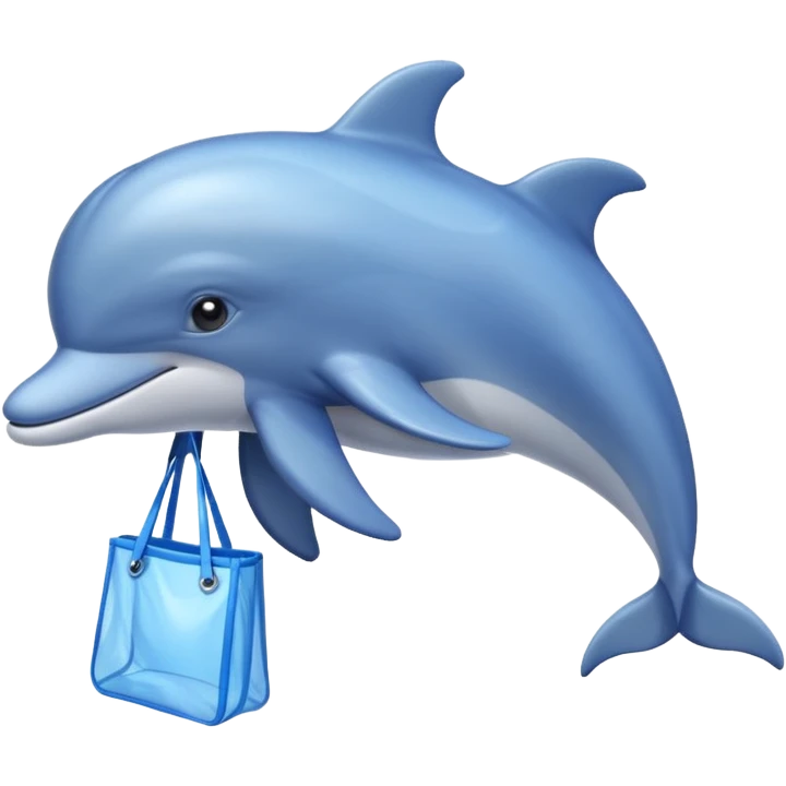 dolphin with nilon bag emoji