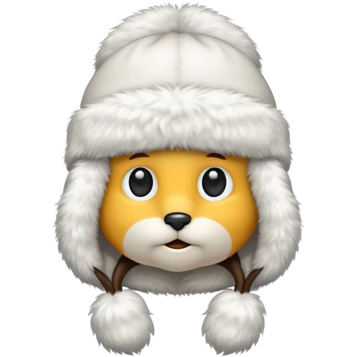 big fluffy fur winter hat cloth, only hat emoji