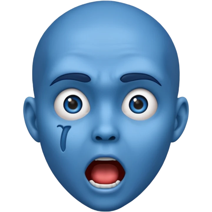 blue surprised  emoji