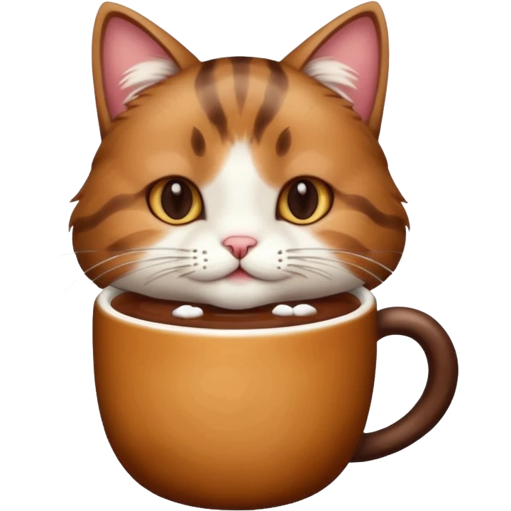 кошка с какао emoji