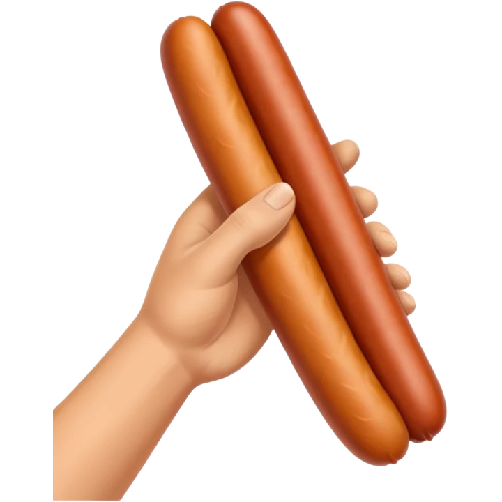 یه دست که سوسیس گرفنا emoji