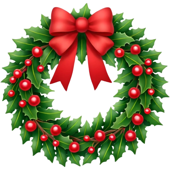 Christmas wreath emoji