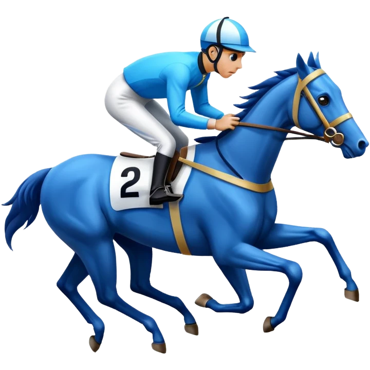 horse racing blue emoji