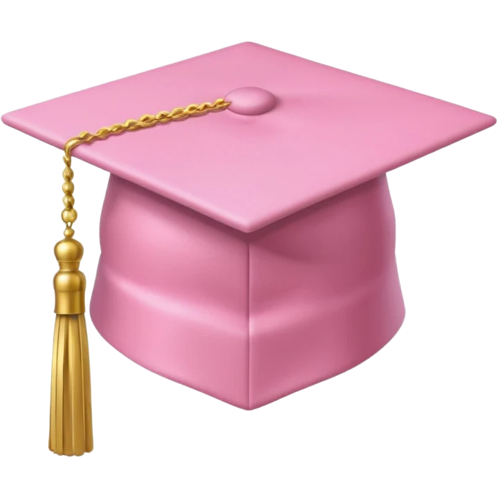 light pink graduation hat emoji