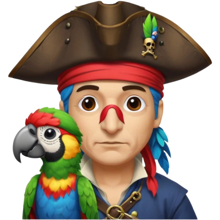 pirate and parrot emoji