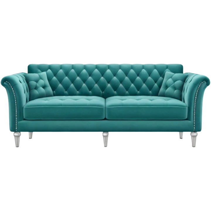 Long square teal sofa emoji