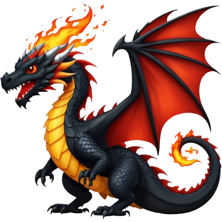 Dragón negro  emoji