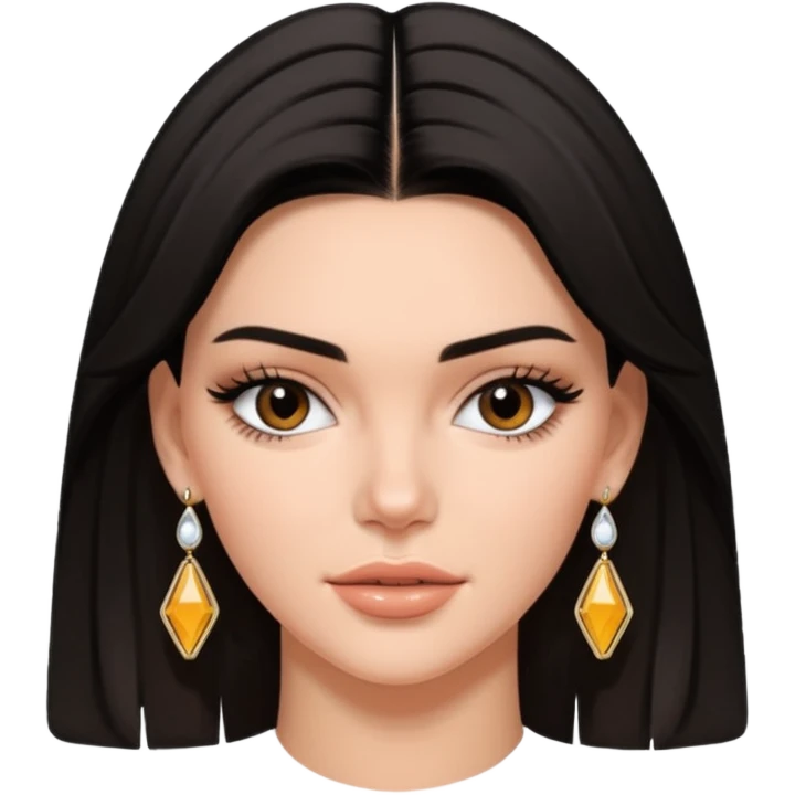 kendall jenner with earrings emoji