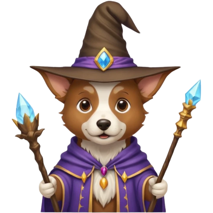 Dog wizard emoji