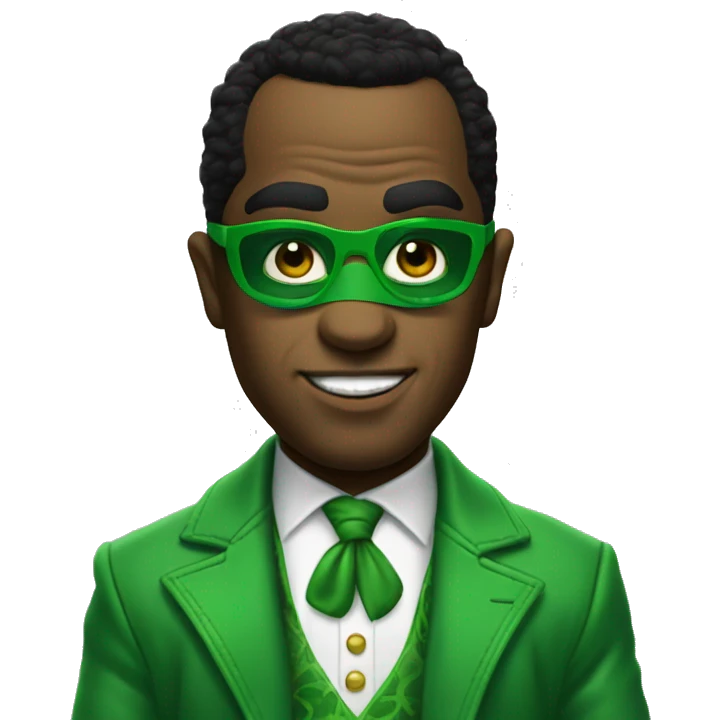 P diddy in riddler costume  emoji