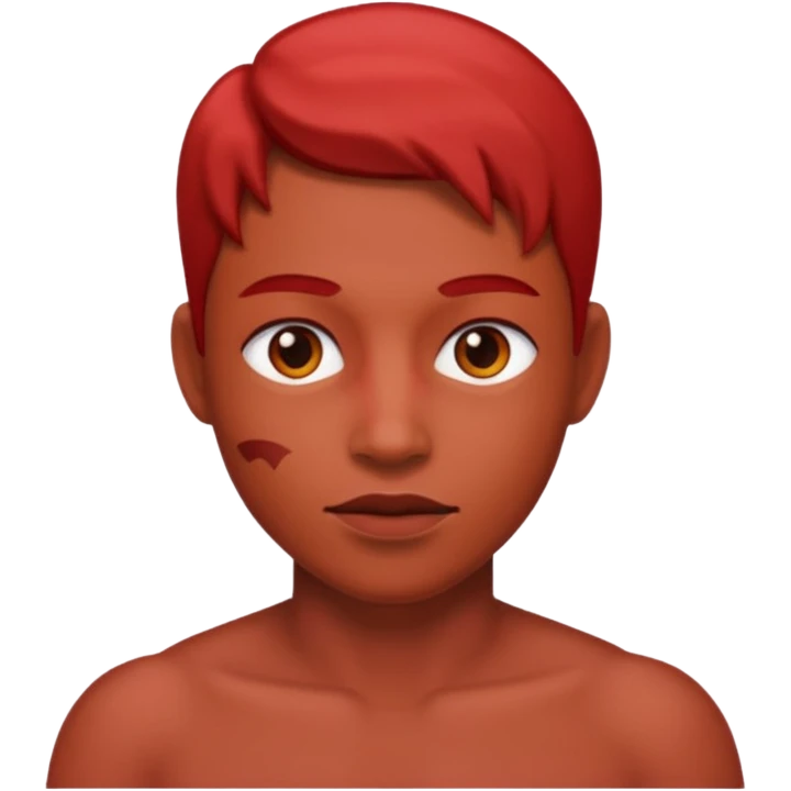 ass red emoji