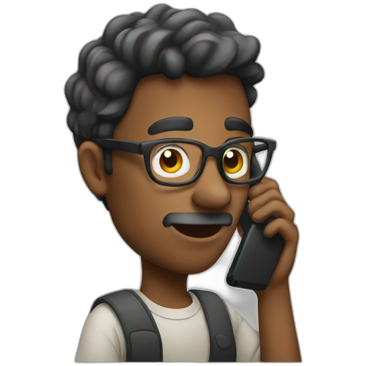 Man use phone emoji