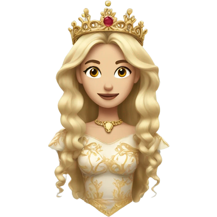 Blonde with a crown emoji