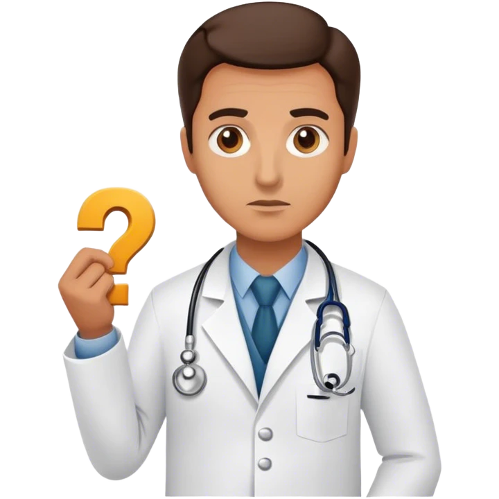 Doctor with question mark emoji