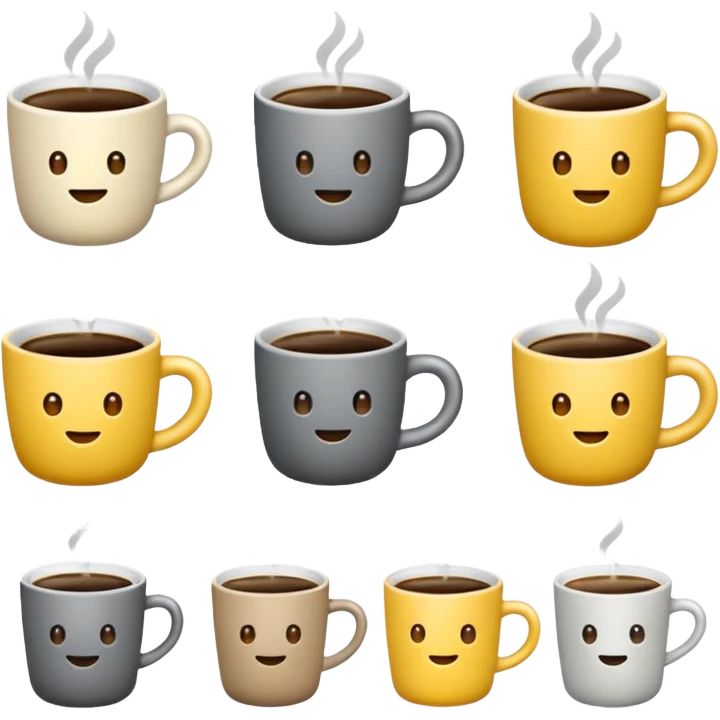 Минималистичный Эмодзи пак в Telegram для кофейной компании LABEL. Цветовая палитра: #FFFFFF, #F7FD02, #D3D3D3, # 242424 emoji