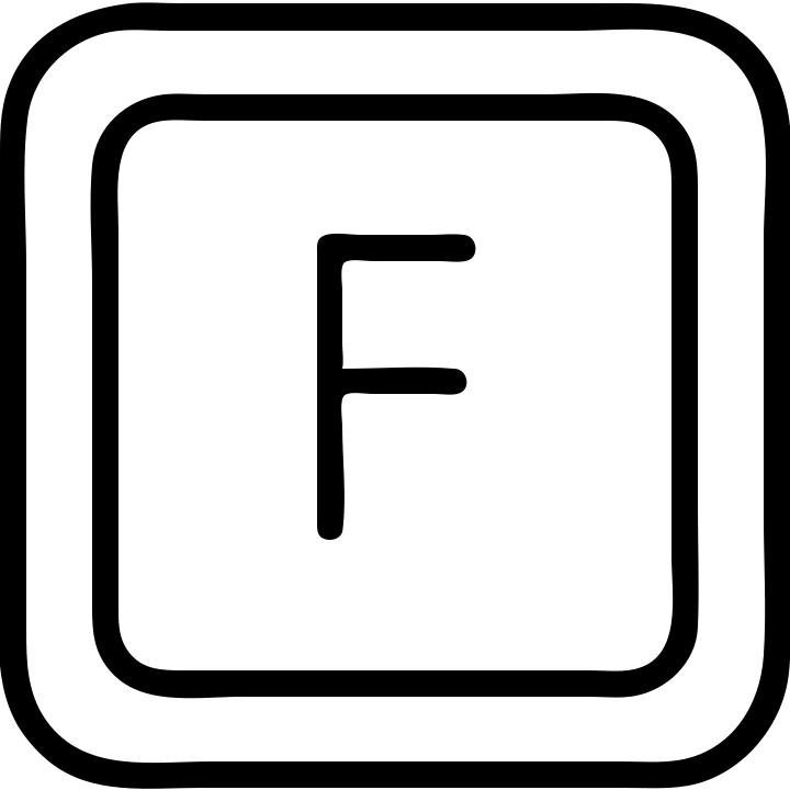 F key from computer keyboard emoji