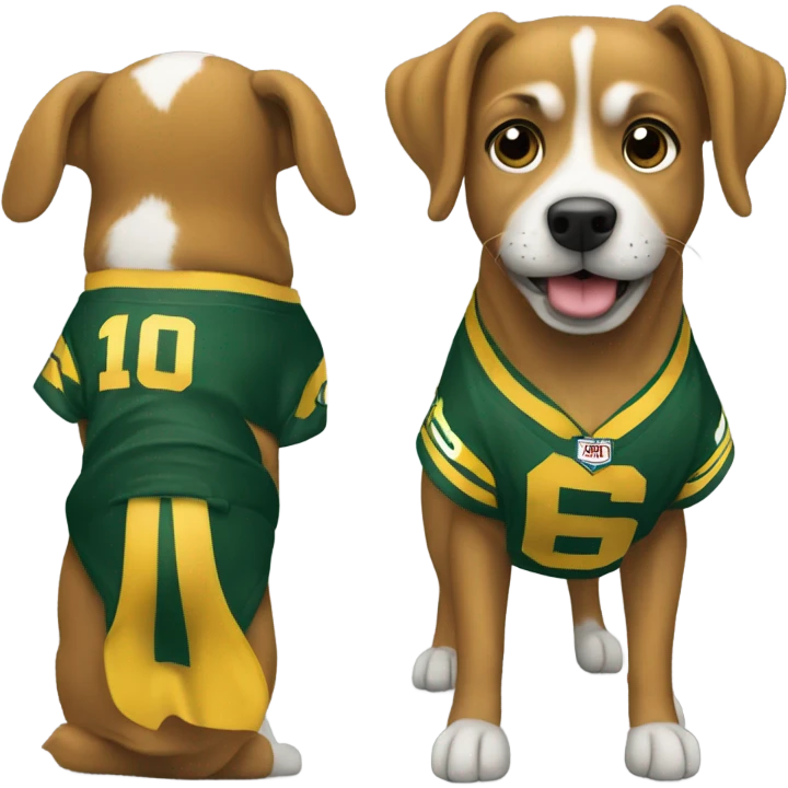 Green Bay packer dog  emoji