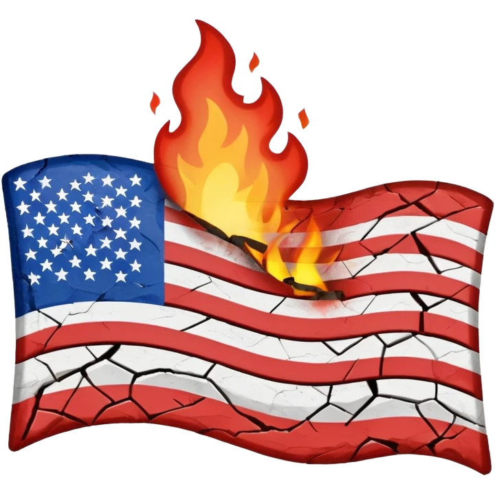 Burning american flag emoji