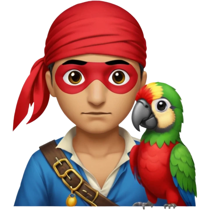 pirate and parrot emoji