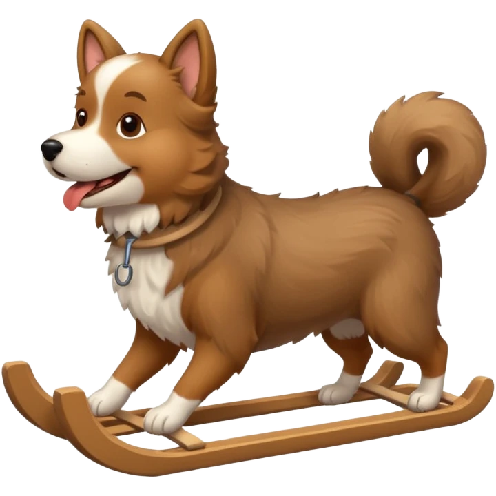 dog with Sled  emoji