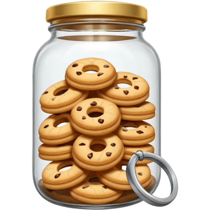ring cookies in jar emoji