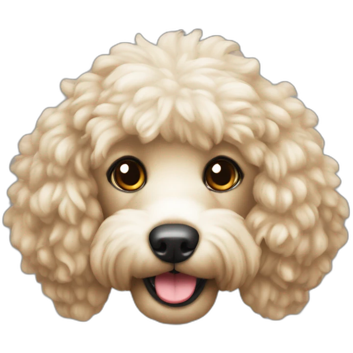 Caniche toy adentro de una cacerola roja emoji