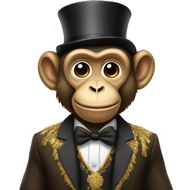 dressed up monkey emoji