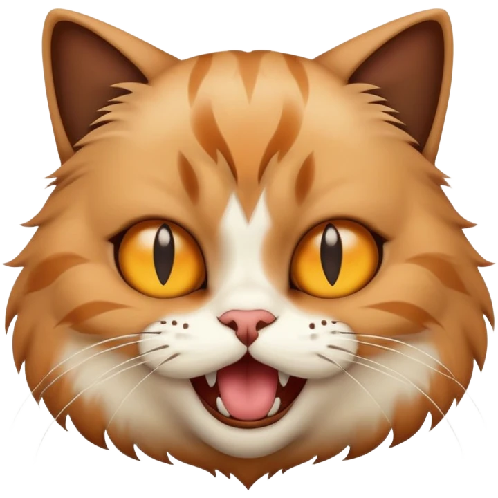 Cat taking a crazy shit emoji