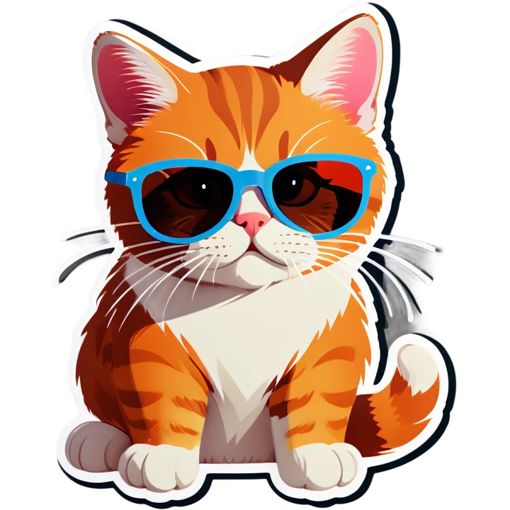 Cat with sunglasses emoji