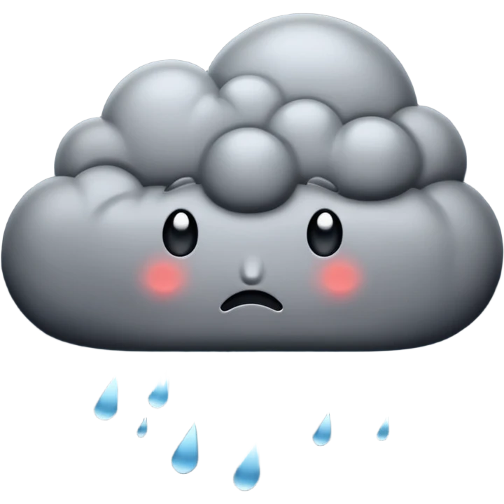a sad storm cloud emoji