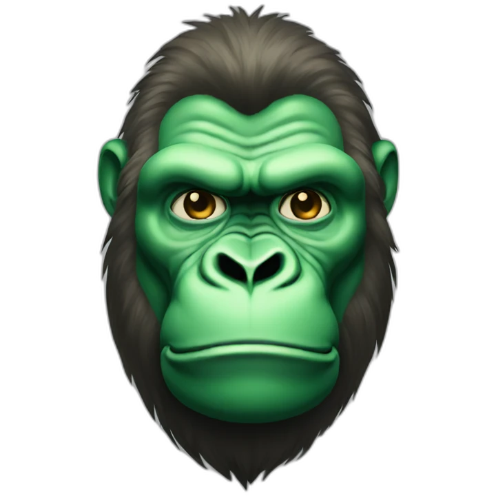 Green buff Gorilla emoji