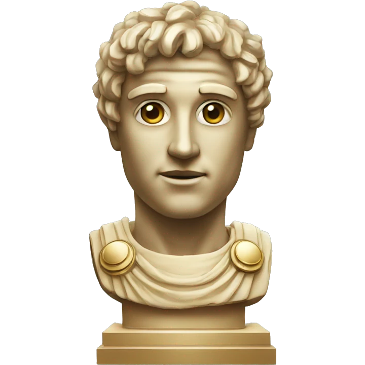 Roman man statue robot emoji