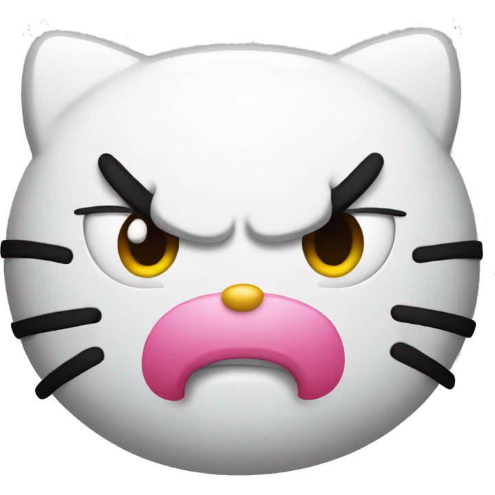 Angry hello kitty face  emoji