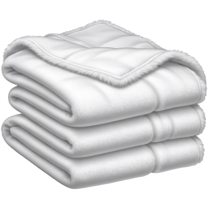 Fluffy white blanket emoji