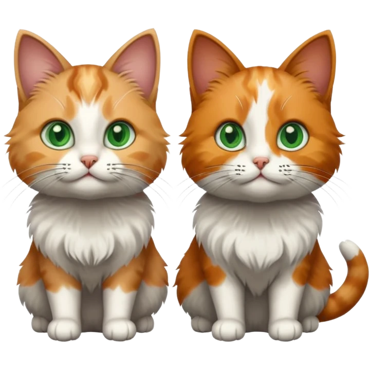 2 cats head emoji